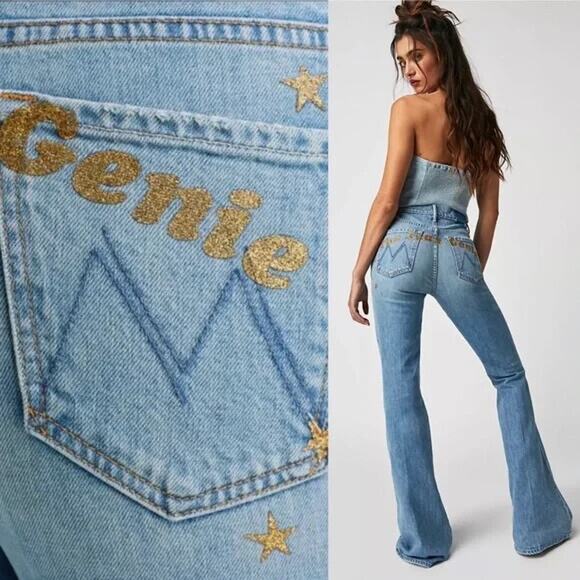 NWT MOTHER BOWIE The Super Cruiser High Rise Flare Jeans Sz 25 Jean Jenie #1H474 - Picture 4 of 15